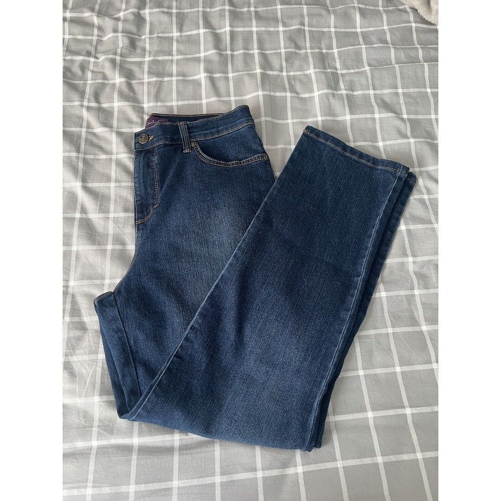 Gloria Vanderbilt Amanda Short Womens 8‎ Blue Cotton Blend High Rise Jeans